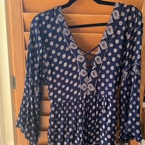 Navy Blue Angie Romper